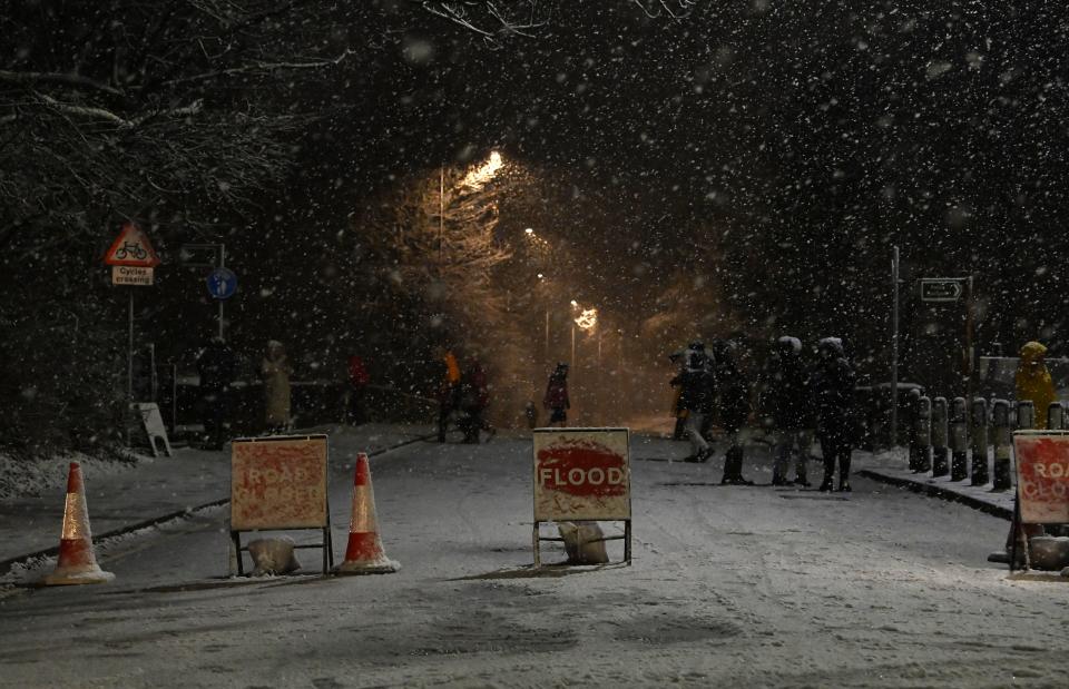 Heavy rain and snow battered parts of the country thanks to Storm Christoph.