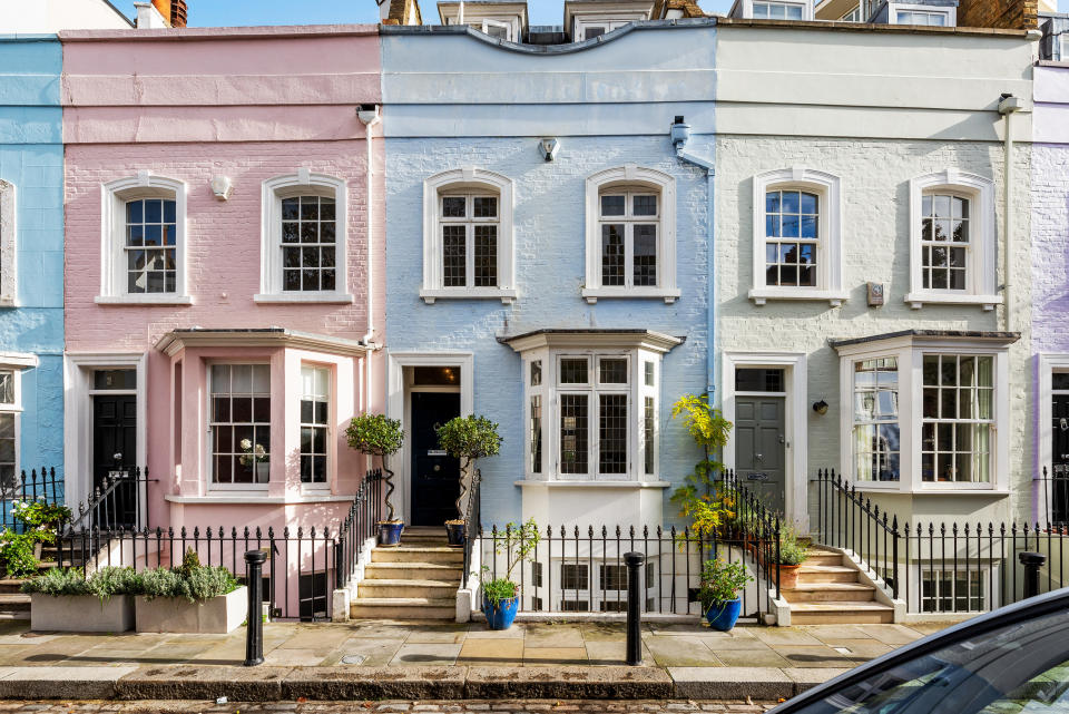 Painted houses in Chelsea, London property