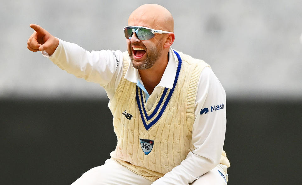 Nathan Lyon in the Sheffield Shield.