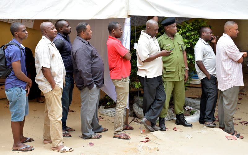 Early voting for essential workers at the presidential and parliamentary polls in the semi-autonomous island of Zanzibar