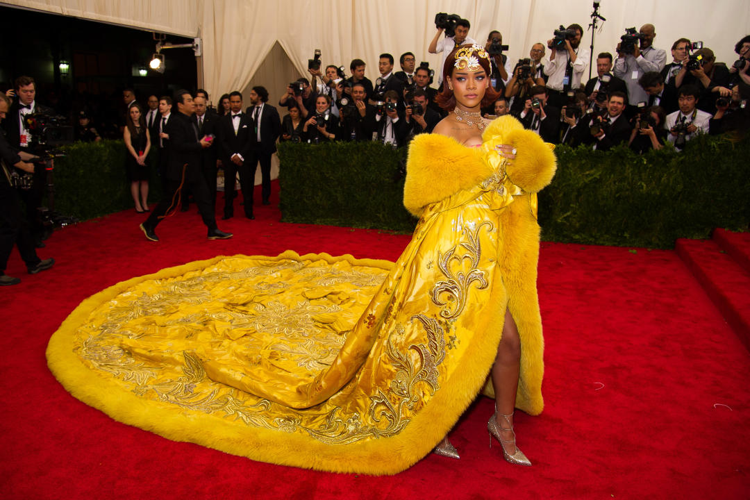 Rihanna arrives at The Metropolitan Museum of Art's Costume Institute benefit gala celebrating 