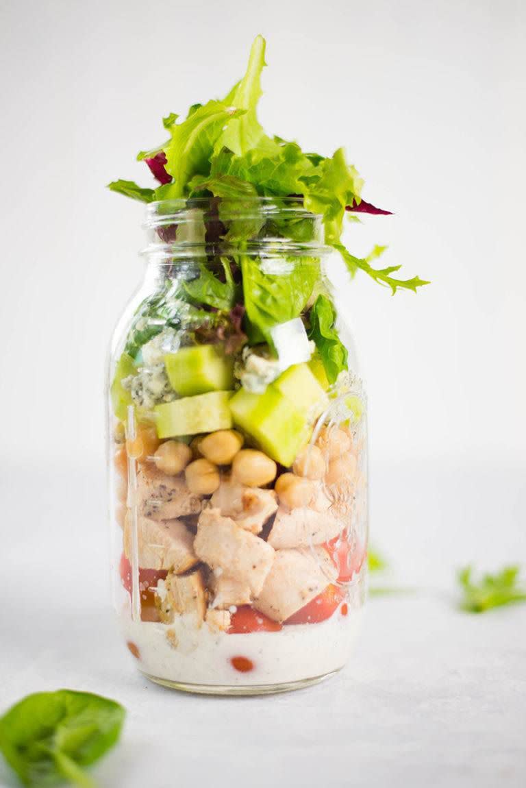 Chicken Cobb Mason Jar Salad