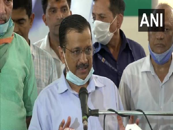 Delhi Chief Minister Arvind Kejriwal addressing the media on Friday 