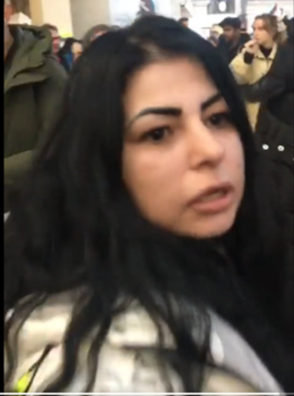 Officers are today releasing this image following an anti-semitic hate crime at Victoria Station yesterday, 11 November. The woman has dark sculpted eyebrows and wore a grey hoodie. (The British Transport Police)