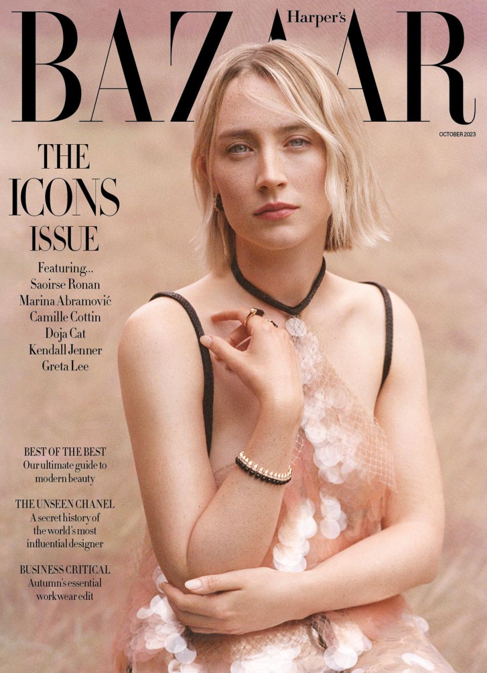 Ronan is Harper’s Bazaar UK cover star for October (PA)