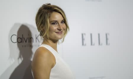 Actress Shailene Woodley poses at the 22nd annual ELLE Women in Hollywood Awards in Los Angeles, California October 19, 2015. REUTERS/Mario Anzuoni/Files