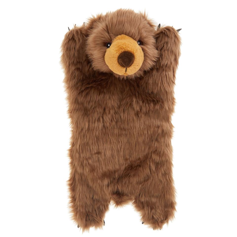 Top Paw® Realistic Brown Bear Flattie Dog Toy