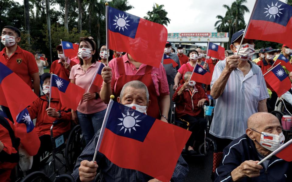 Second World War veterans celebrate National Day, a Taiwanese public holiday