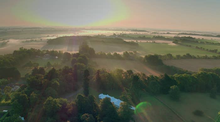 the tent in early morning