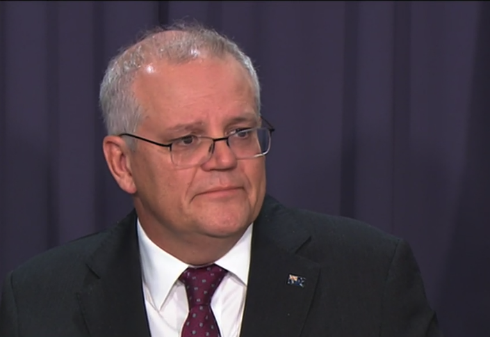 Scott Morrison again on Tuesday condemned the actions of several staffers who took photos of lewd sex acts in parliament. Source: ABC