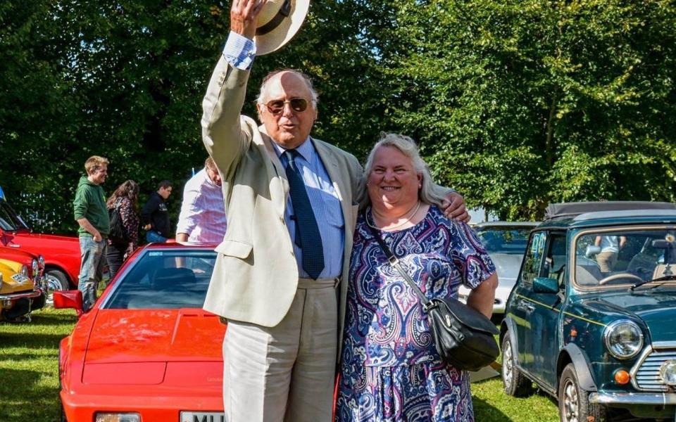 Jeffrey and Sian Edwards painted the naval bomb red to match their windowsills