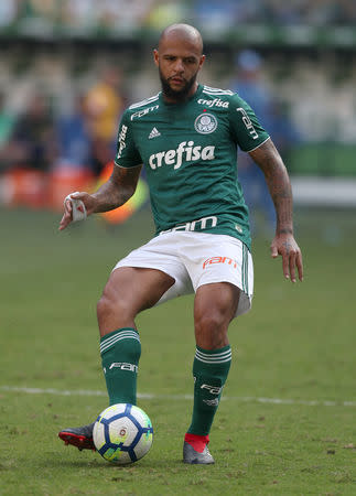 FILE PHOTO: Soccer Football - Brasileiro Championship - Palmeiras v Corinthians, Allianz Parque stadium, Sao Paulo, Brazil - September 9, 2018. Palmeiras Felipe Melo in action during the match. REUTERS/Paulo Whitaker