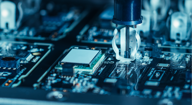 ARW stock: a close up of electronic components