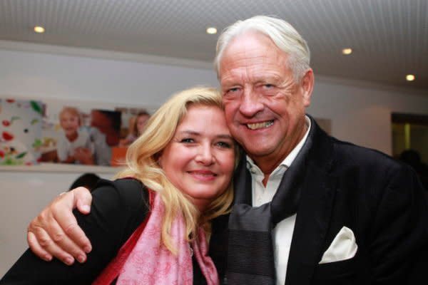 Günter Brinker und seine Ehefrau, die heutige Berliner AfD-Chefin Kristin Brinker, bei einer Wahlparty im März 2016