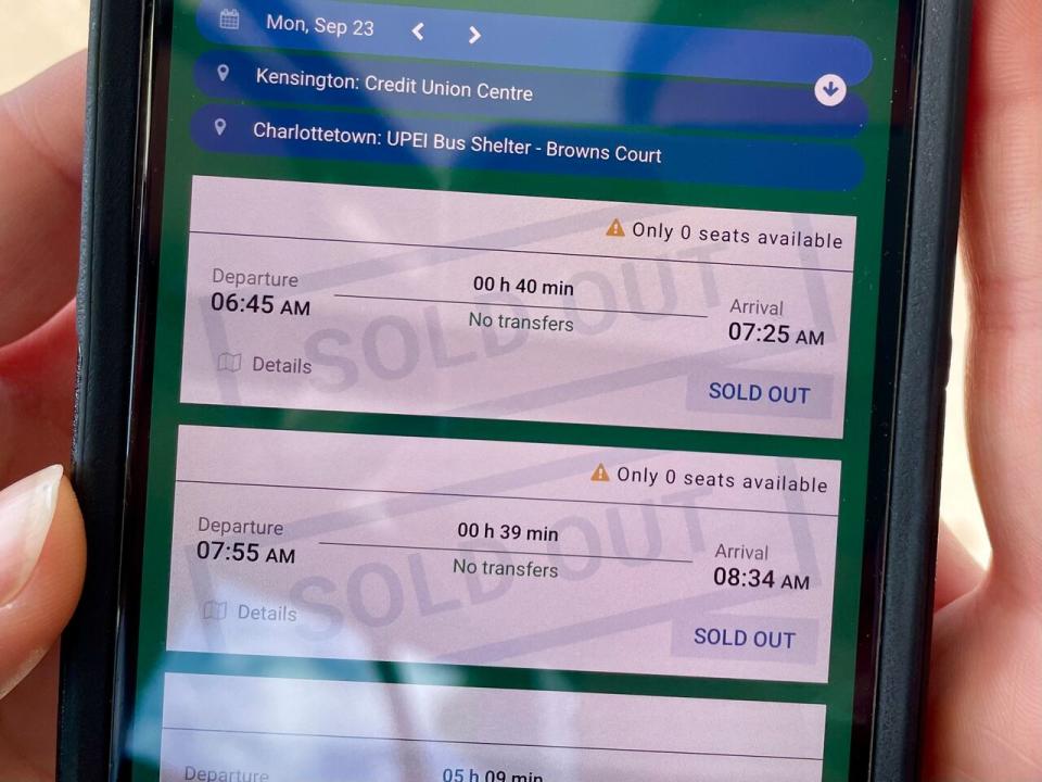 T3 Transit says the morning Summerside-Charlottetown bus route is regularly selling out online.  However, not everyone that books is showing up for the trip. 