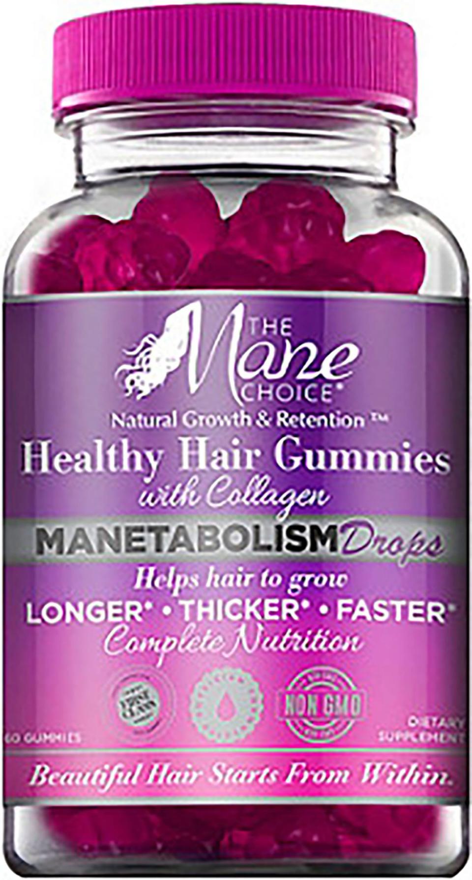 Best Antioxidant Option: The Mane Choice's Manetabolism Healthy Hair Gummies with Collagen