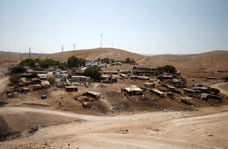FILE PHOTO: A general view shows the main part of the Palestinian Bedouin encampment of Khan al-Ahmar in the occupied West Bank September 5, 2018. REUTERS/Mohamad Torokman