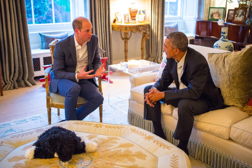 President Barack Obama was pictured in the same room with the prince in 2016. (Getty Images)