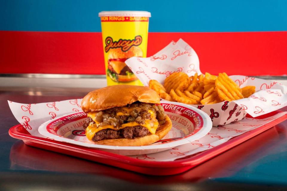 The Smash Burger is one of the most popular menu items at the new Bradenton Juicys​ Famous Fair Food restaurant.