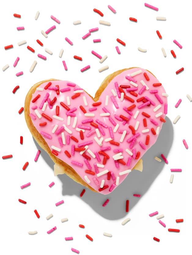 Prepare to fall in love with the return of Valentine’s Day-themed donuts.