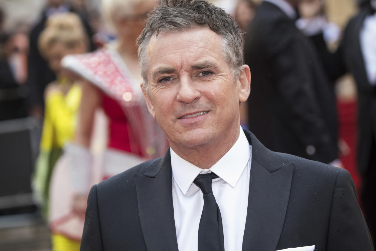 Shane Richie poses for photographers upon arrival at the Olivier Awards in London, Sunday, Apr. 7, 2019. (Photo by Vianney Le Caer/Invision/AP)