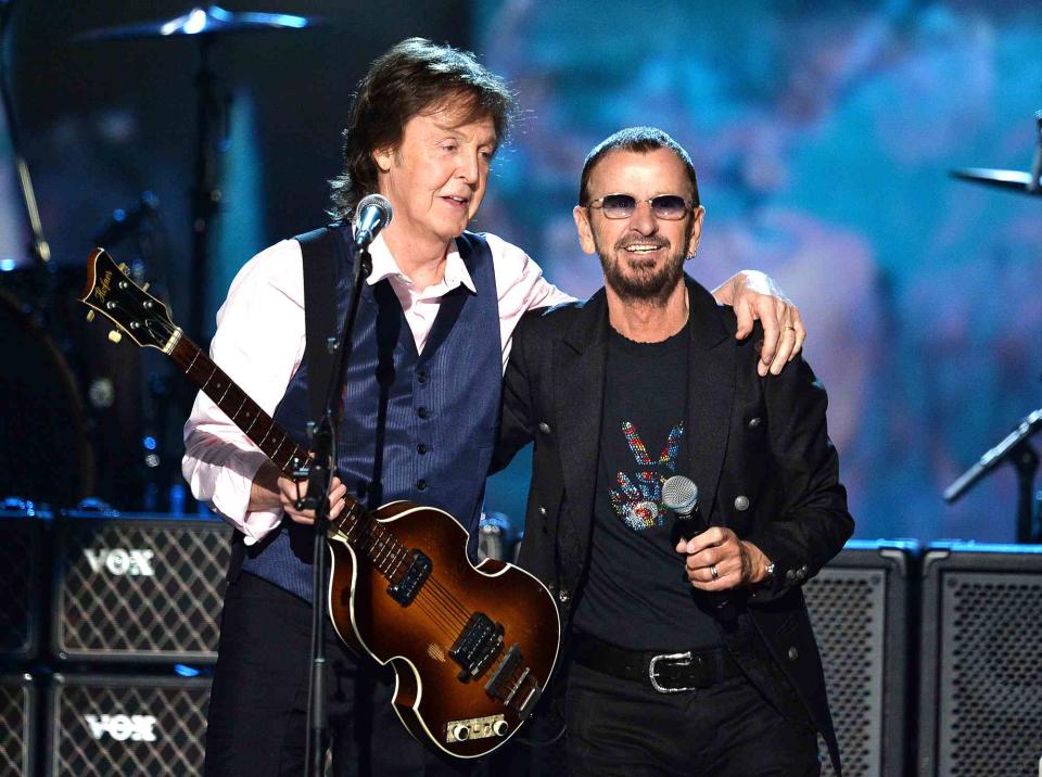 Kevin Winter/Getty Images Paul McCartney and Ringo Starr