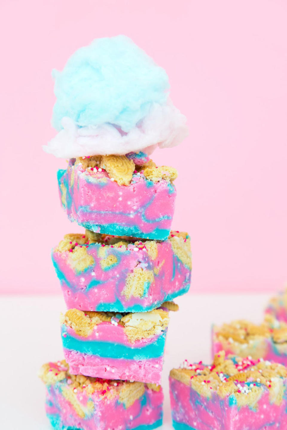 Loaded Cotton Candy Easter Fudge