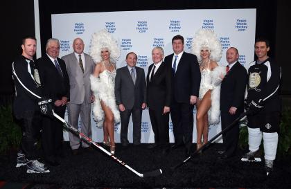 NHL commissioner Gary Bettman was on hand as Las Vegas began its season-ticket drive. (Getty)