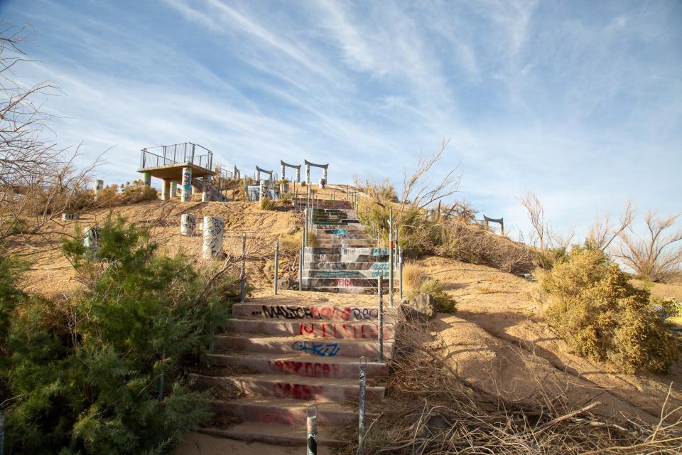 An abandoned water park in Newberry Springs, California.