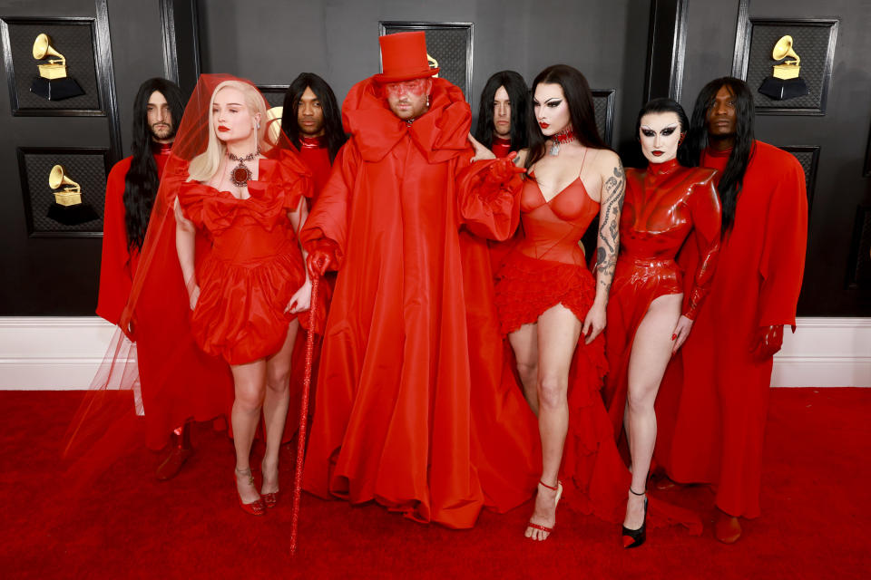 Kim Petras, Sam Smith, Violet Chachki and Gottmik on red carpet