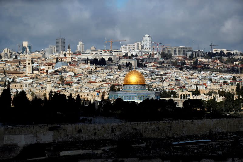 FILE PHOTO: A general view shows the Dome of the Rock in the compound known to Muslims as Noble Sanctuary and to Jews as Temple Mount in Jerusalem's Old City, after Israel tightened a national stay-at-home policy following the spread of coronavirus