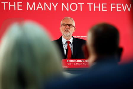 Britain's opposition Labour Party leader Jeremy Corbyn attends a shadow cabinet meeting in Salford