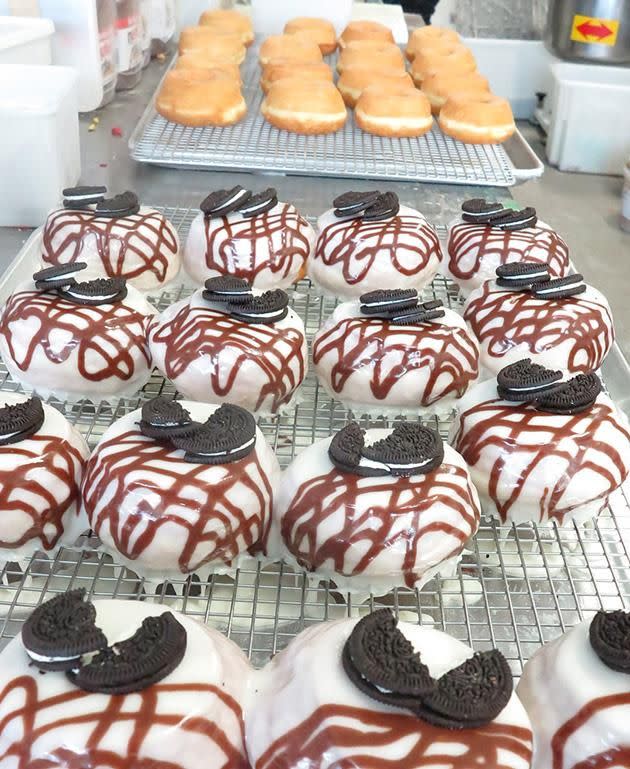 The Cookie Monster doughnut. Photo: Kate Moffatt.