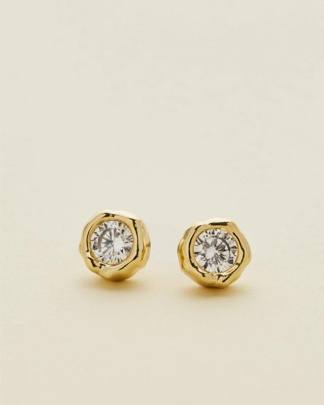 Sterling King Molten Stud Earrings