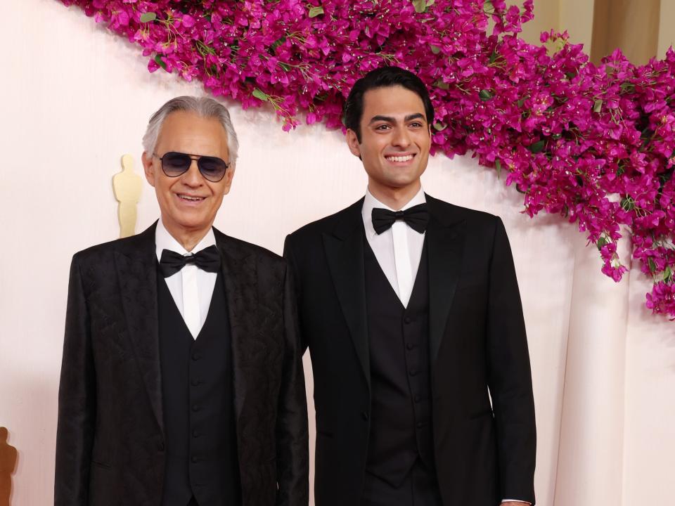 Andrea Bocelli and his son, Matteo Bocelli.