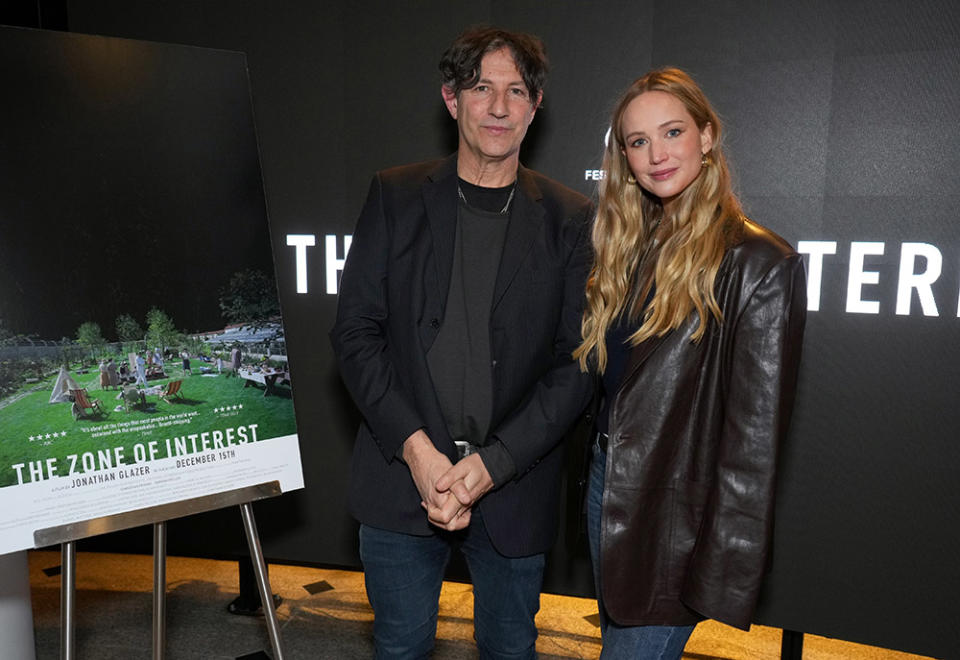 Jennifer Lawrence hosts a Special Screening of Award-Winning Drama The Zone of Interest with writer/director Jonathan Glazer at The Crescent Theater in Los Angeles, CA on Fri, January 12, 2024.