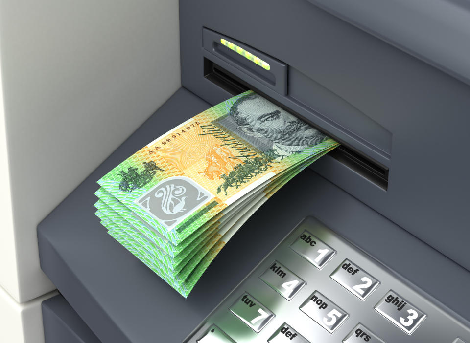 Withdrawal Australian cash from ATM