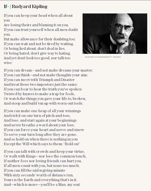 If– | Rudyard Kipling