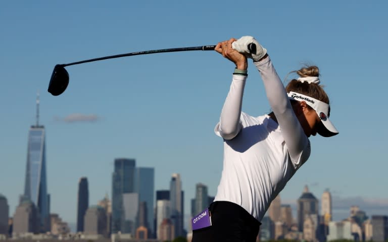 Nelly Korda won her sixth title of the year with victory at the LPGA Tour's Mizuho Americas Open at Liberty National Golf Club on Sunday. (Sarah Stier)