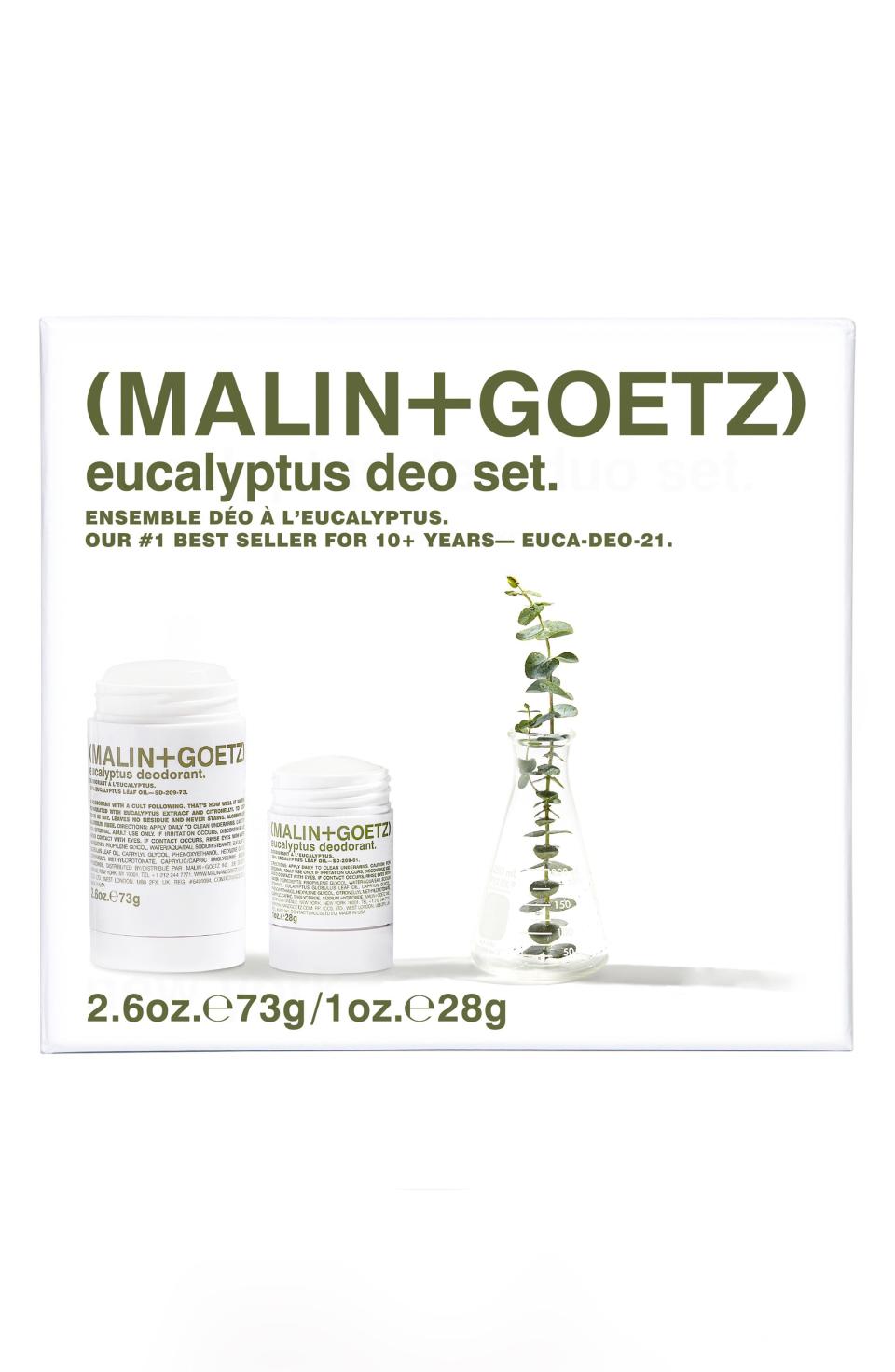 16) Malin+Goetz Eucalyptus Deodorant Set