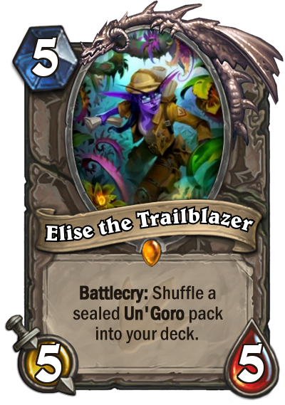 Elise the Trailblazer is dropping a whole new pack into your deck (Hearthstone)