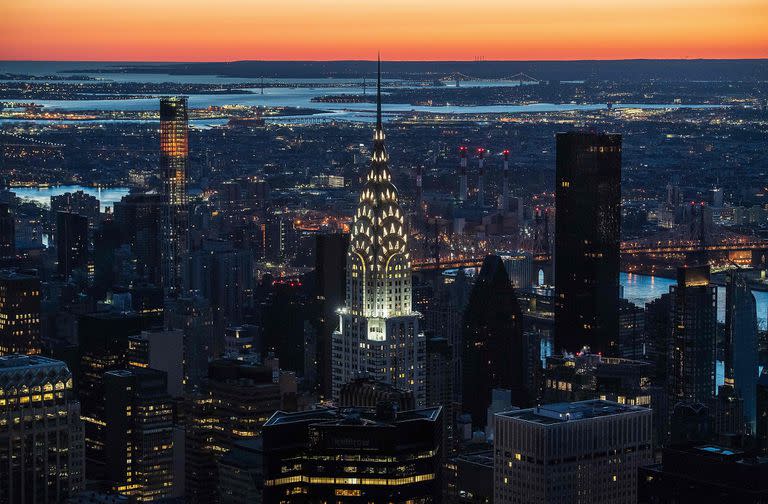 El atardecer en Manhattan desde el edificio Empire State