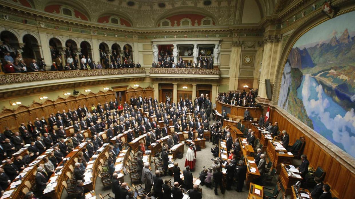 The hall of the Swiss parliament. Photo: Getty Images