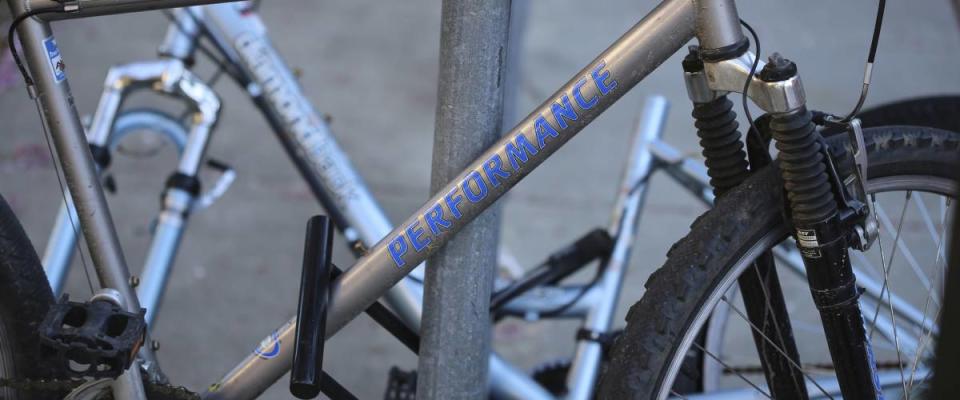 A Performance bike, parked in Richmond, Virginia