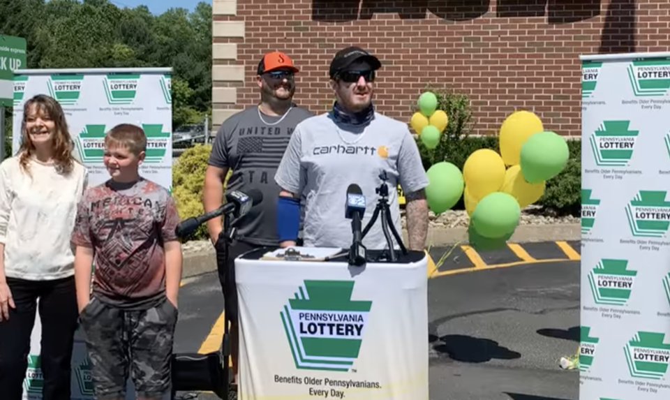 Randy Lytle won $3.8 million, after winning $1000 the day before. Source: Facebook/Pennsylvania Lottery
