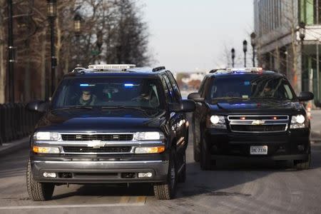 File photo of a motorcade leaving the federal courthouse in Boston, Massachusetts November 14, 2013. Convicted mob boss James "Whitey" Bulger will spend the rest of his life in prison after a U.S. judge on Thursday sentenced him to serve two life terms plus five years for crimes he committed, including 11 murders. REUTERS/Dominick Reuter