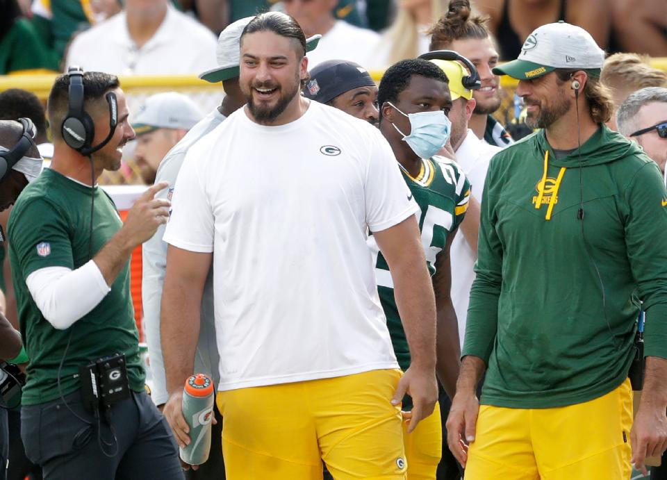 Green Bay Packers quarterback Aaron Rodgers and offensive tackle David Bakhtiari formed a close bond on and off the field over the last decade as teammates.