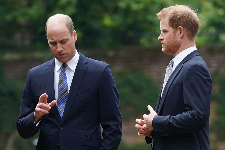 Harry has spoken of being 'terrified' at brother William shouting at him. (Getty)