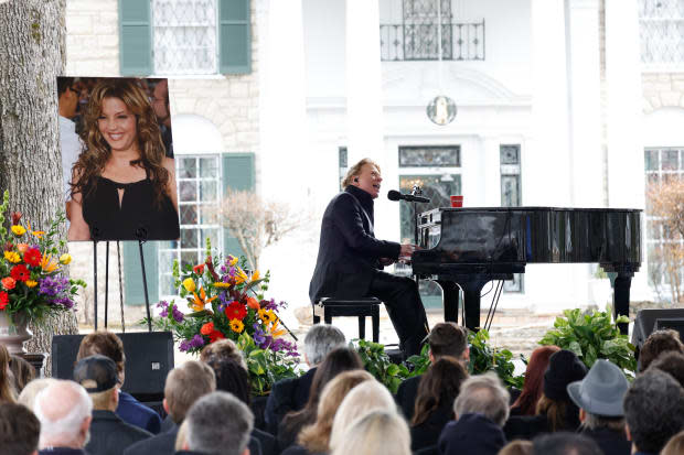 Axl Rose performs at the public memorial for Lisa Marie Presley on January 22, 2023, in Memphis, Tennessee.<p>Jason Kempin/Getty Images</p>