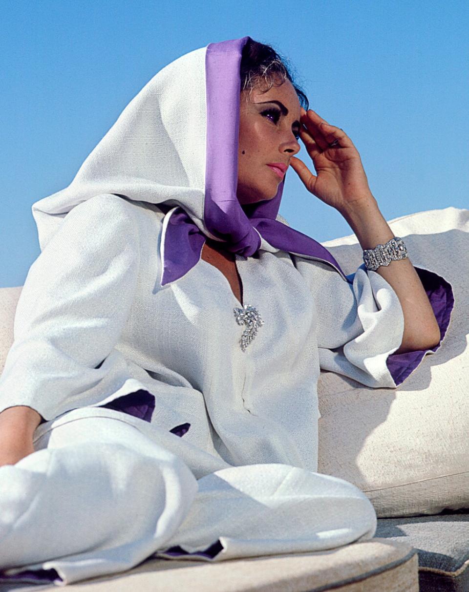 Elizabeth Taylor on the set of ‘Boom’ in Sardinia, Italy, 1968 (Gered Mankowitz / Iconic Images)